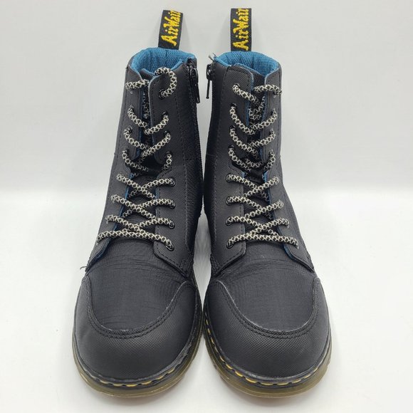 Doc Dr Martens Combs Leather AW004 Air Wair Black Leather Ankle Boots Size 6M 7L - Picture 2 of 10